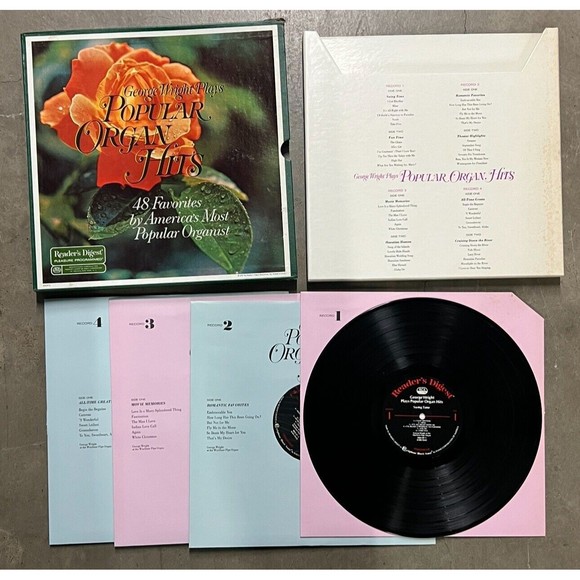 George Wright Plays Popular Organ Hits Readers Digest 33rpm 4 LP RECORD Box Set - Picture 1 of 1